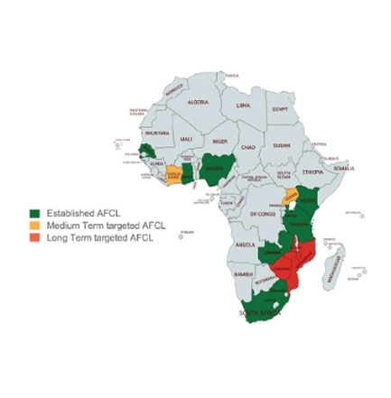 AFCL Africa Regional Presence Map