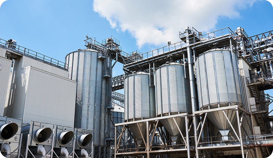 Chemical storage silos
