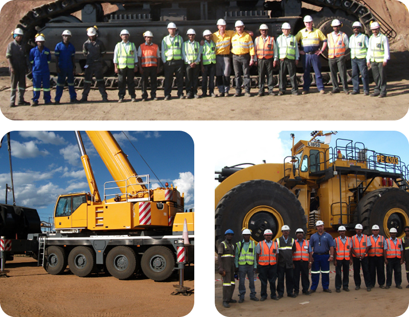 Voltas mining maintenance teams and equipment